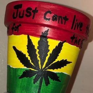 Positive day flower pot